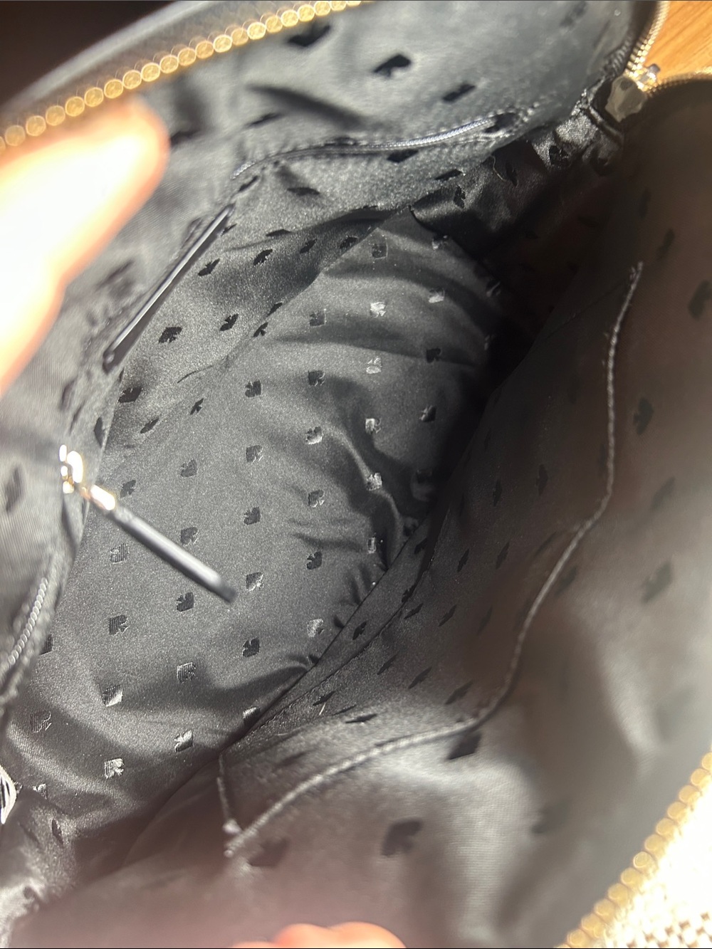 Kate Spade Black Structured Dome Satchel with Removable Strap, Like New - Picture 6 of 8